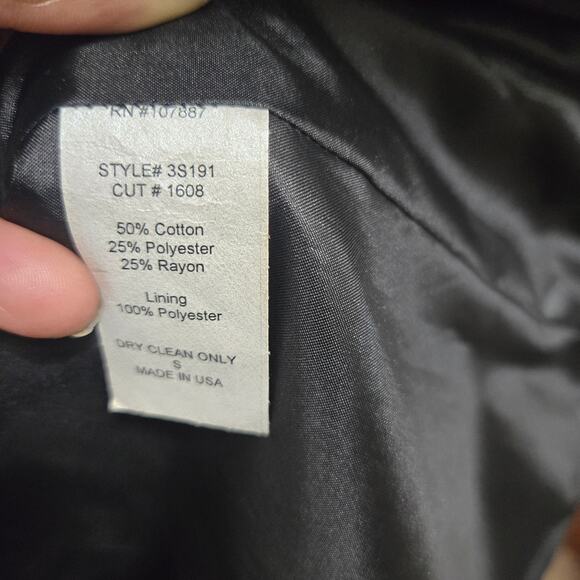 3 Sisters Womens Vtg Deadstock Y2K Elevated Basic Mod Twee Goth Swing Jacket S - Picture 10 of 12